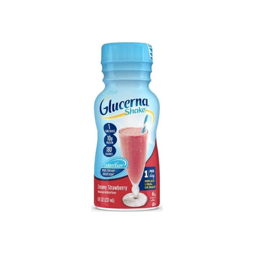 Abbott - 57807 - Nutrition Glucerna Shake Strawberry Retail 8Oz Bottle - Case/24