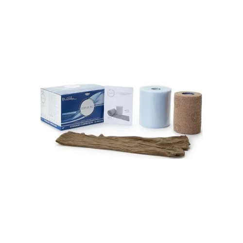 Andover - 7800Tlc-Tn - Products - Coflex Tlc With Indicators 2 Layer Compression Bandage System 4 Inch X 3 - 2/5 Yard / 5 - 1/10 Self - Adherent Pull On Closure Tan Nonsterile 35 To 40 Mmhg - Box/2