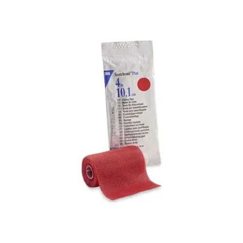 3M - 82004R - Plus Casting Tape, 4" X 4 Yds, Red - Case/1