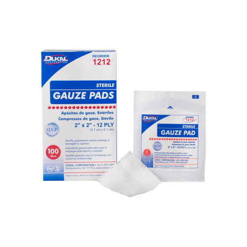Dukal - 8503 - Gauze Sponge, Sterile, 12 - Ply - Each