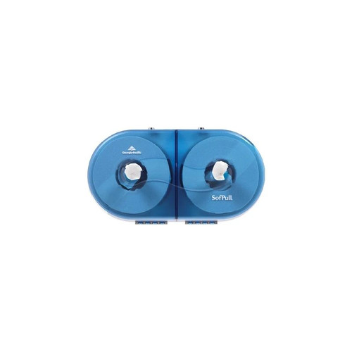 Georgia Pacific - Sofpull - 56508 - Consumer Toilet Tissue Dispenser Splash Blue Polycarbonate Center Pull 2 Rolls Wall Mount - Each