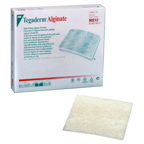 3M - Tegaderm - 90212 - High Gelling Alginate Dressing 4 X 4 