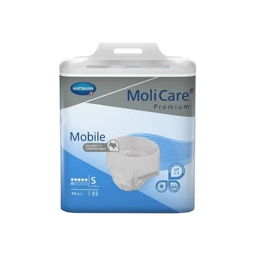 Hartmann - 915831 - Molicare Premium Mobile 6D Unisex Adult Absorbent Underwear Pull On With Tear Away Seams Small Disposable Moderate Absorbency - Package/14