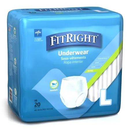 Medline - Msc13505a - Underwear, Prot X Unsx Wht Lg 40-56 - Case/80