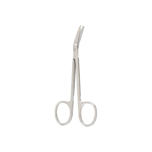 Mckesson - 43-1-354 - Argent Suture Scissors 4 - 1/2 Inch Surgical Grade Stainless Steel Nonsterile Finger Ring Handle Angled Blunt Tip / - Each