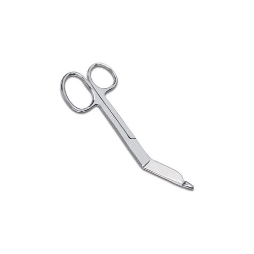 Prestige Medical - 54 - Bandage Scissors 5 - 1/2 Inch Length Stainless Steel Nonsterile Finger Ring Handle Angled Blunt Tip / - Each