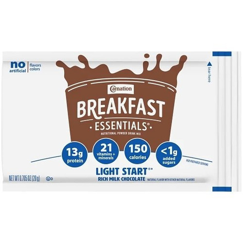 Nestle - Boost - 005000054042 - Carnation Breakfast Essentials Light Start Complete Nutritional Drink, Rich Milk Chocolate - Case/64
