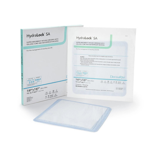 Dermarite - Hydralock Sa - 60770 - Superabsorbent Dressing, 7.87 X 7.87 