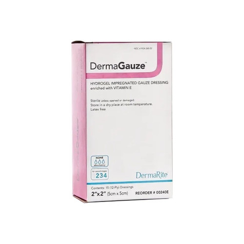 Dermarite - Dermagauze - 00240E - Hydrogel Wound Dressing Impregnated 2 X Inch Square Sterile - Box/15
