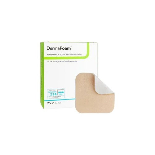 Dermarite - Dermafoam - 00290E - Foam Dressing 2 X Inch Without Border Waterproof Backing Nonadhesive Square Sterile - Box/10