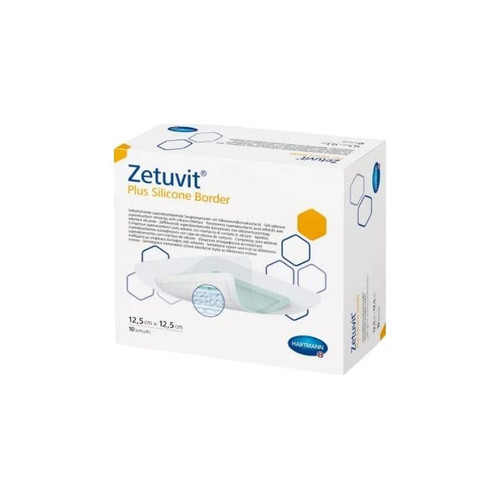 Hartmann - 413905 - Zetuvit Plus Silicone Border Superabsorbent Sap Dressing With Adhesive, 8" X Replaces Ev413123 - Each