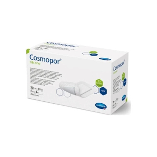 Hartmann - 901109 - Cosmopor Silicone Absorbent Island Dressing With Adhesive, Sterile 4 X 8 Dressing, 2.2 6.3 Pad - Each