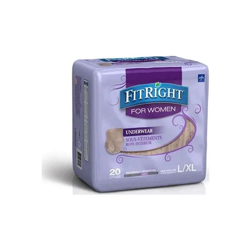 Medline - Fitright - Fit23Wlxl - Womens Underwear, Ultra, 40 - 56 - Case/80