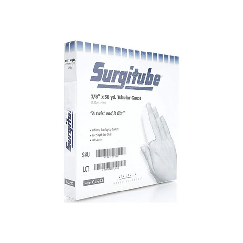 Gentell - Surgitube - Gl-305F - Tubular Gauze Bandage 1 - 1/2" X 5 Yds Size 3, Latex - Free, Beige, For Hands, Feet, Lower Legs, Shoulders, Use Without Applicator - Each