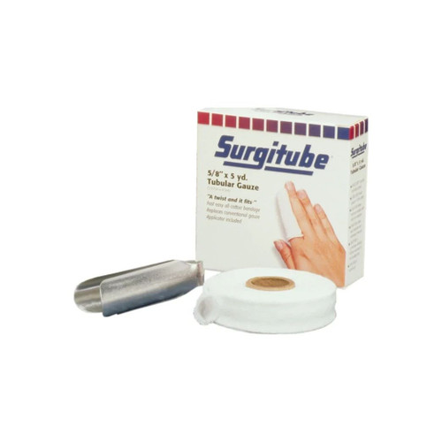 Gentell - Surgitube - Gl-405W - Tubular Gauze Bandage 1 - 1/2" X 5 Yds Size 4, Latex - Free, White, For Wrists, Elbows (Tight Weave), Use Without Applicator - Each