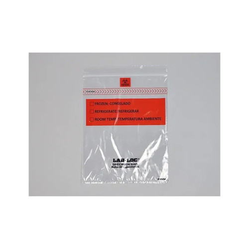 Elkay Plastics - Labz810B - Lab - Loc Specimen Bags With Removable Biohazard Symbol - Case/1000