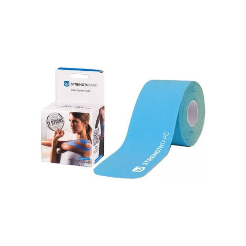 Carex Health Brands - Strengthtape - 6315-510pc - Kinesiology Tape 5m Precut Roll, Light Blue, 16'4" L X 2" W. - Each