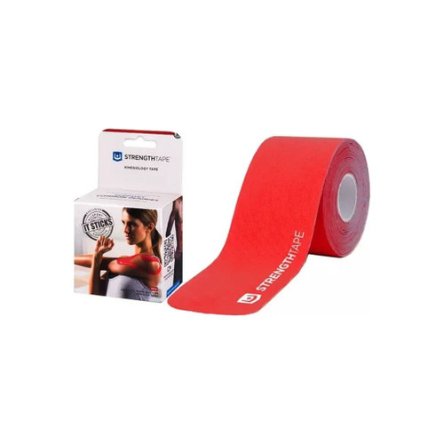 Carex Health Brands - Strengthtape - 6320-510pc - Kinesiology Tape 5m Precut Roll, Red, 16'4" L X 2" W. - Each