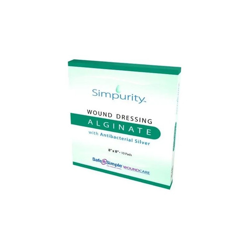 Safe N Simple - Sns51764 - Simpurity Silver Alginate 8" X Pad. - Case/160