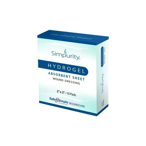 Safe N Simple - Sns58302 - Simpurity Hydrogel Dressing, 2" X 2". - Box/10