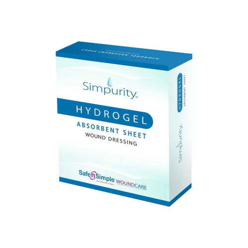 Safe N Simple - Sns58345 - Simpurity Hydrogel Wound Dressing, 4" X 5". - Box/10