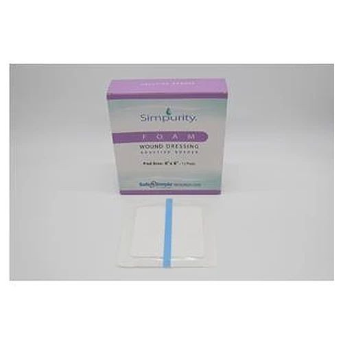 Safe N Simple - Sns72306 - Simpurity Foam Adhesive Border, 6" X Pad , 8" Overall - Box/12