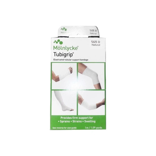 Molnlycke Health Care - Tubigrip - 1522 - Elastic Tubular Support Bandage 3 Inch X 1 Yard Large Arm / Medium Ankle Small Knee Pull On Natural Nonsterile Size D Standard Compression - Each
