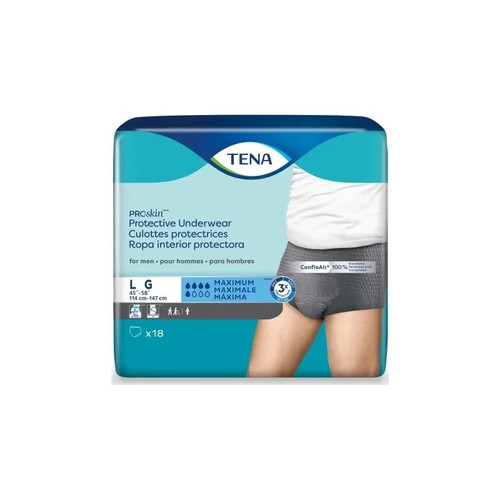Essity - Tena Proskin Protective - 73530 - Male Adult Absorbent Underwear Pull On With Tear Away Seams Large Disposable Moderate Absorbency - Package/18