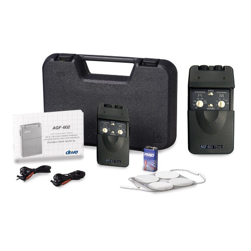 Drive Devilbiss Healthcare - Agf-602 - Medical Portable Dual Channel Tens Unit With Timer And Electrodes