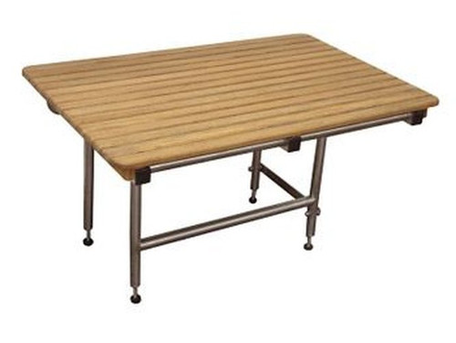 Teakworks4U - Tbf2-280160W - Tbf2280160W - Ada Compliant Shower Bench W Legs (Based On Bottom Bracket To Top Of Bench) Bu - Each