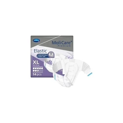 Hartmann - Molicare - 165474 - Premium Elastic 8D Unisex Adult Incontinence Brief X - Large Disposable Heavy Absorbency - Case/56