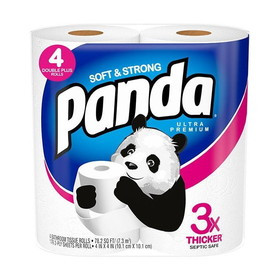 First Quality - Panda Ultra Premium - 10002974 - Toilet Tissue White 2 - Ply Jumbo Size Cored Roll 200 Sheets 4 X Inch - Case/24