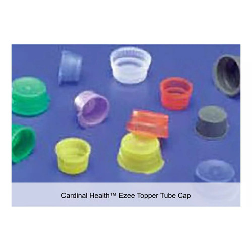 Cardinal Health - Ezee-Topper - 1270019504 - Tube Closure Polyethylene Snap Cap Yellow For 12/13 Mm Tubes - Case/10000