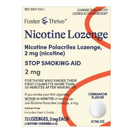 Mckesson - 70677117401 - Nicotine, Loz Ft Sm Cinnamon 2mg - Package/72