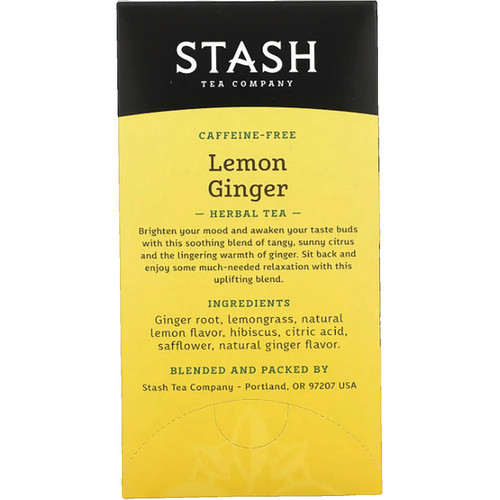 Stash Tea - 208104 - Herbal Teas Lemon Ginger 20 Bags - Each