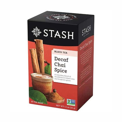 Stash Tea - 208775 - Decaffeinated Blends - Chai Spice 18 Foil Bags - Each