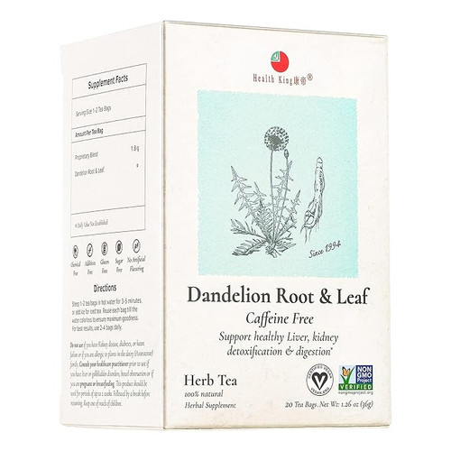Health King Medicinal Teas - 239070 - Dandelion Root & Leaf Herb Tea - Each
