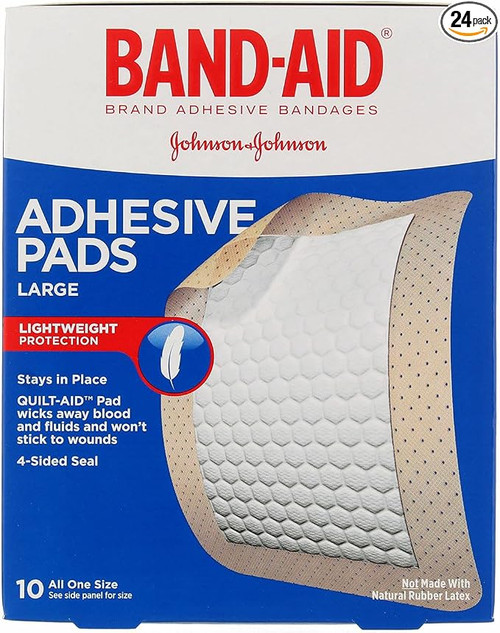 Kenvue Brands Ll - J & Healthcare Systems - 118338 - Band - Aid Tru Stay Large Adhesive Pad 10 Ct - Box/10