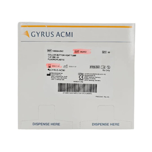 Olympus America - 145004-Ent - Ear Ventilation Tube Collar Button 1.5 Mm Fluoroplastic White - Box/30