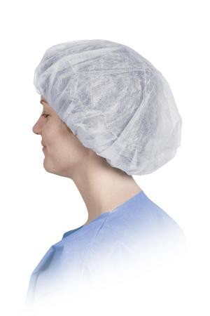 Medline - Cri1102 - Cap,Bouffant,Spunbond,Wht,21",Bulk - Each