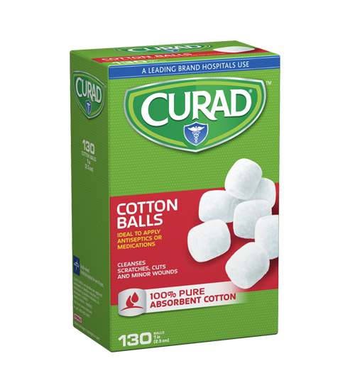 Medline - Cur110163Rb - Cotton Ball,Curad,Med,1",Sterile - Box/130