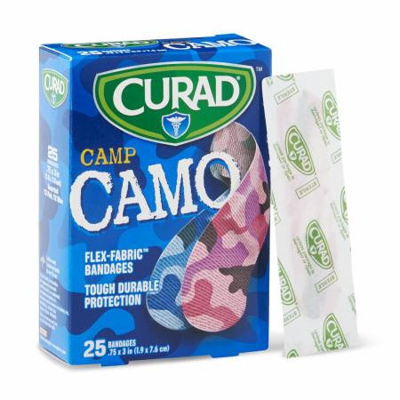 Medline - Cur45702Rb - Bndg,Fbrc,Camo,Pnk/Blue,Curad,3/4X3 - Each