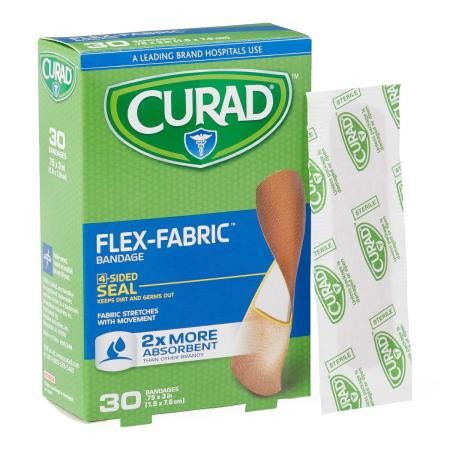 Medline - Cur47315rrbz - Bandage,Fabric,Curad,30ct,3/4x3" - Each