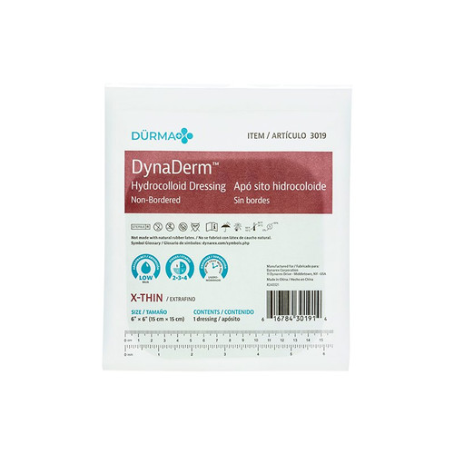Gentell - 26029 - Dynarex 3018 Dynaderm Hydrocolloid Dressing Extra Thin 4 In X - Cs//500