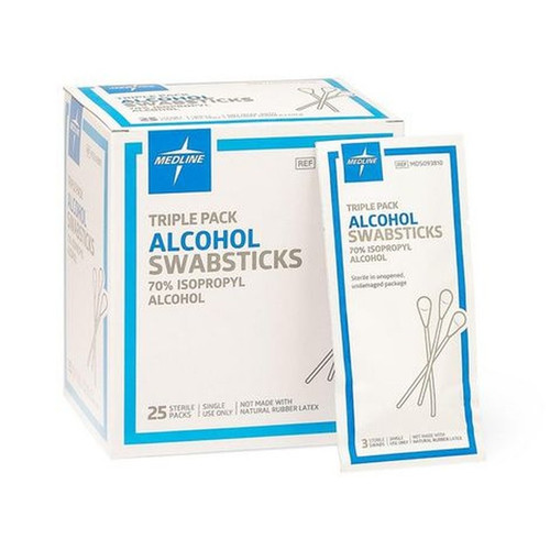 Medline - Mds093810H - Swabstick, Alcohol Sterile - Package/3