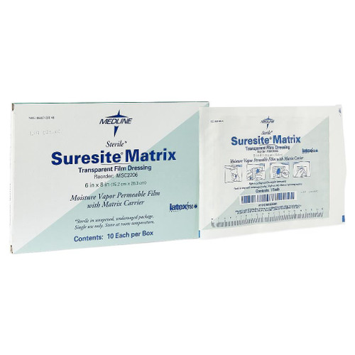 Medline - Msc2204 - Dressing,Trnsprnt,Suresite,Matrix,4x4.5" - Each
