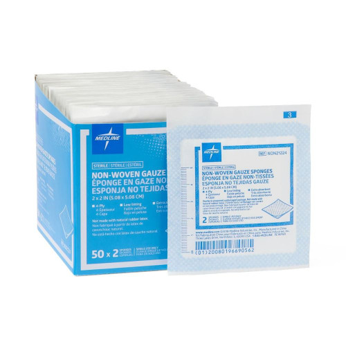 Medline - Non21224hh - Gauze,Sponge,Avant,2"x2",4ply,Strl,2 - Each
