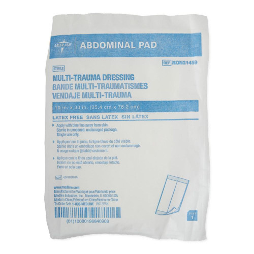 Medline - Non21459h - Pad,Abdominal,10x30,Multi-Trauma,Strl - Each
