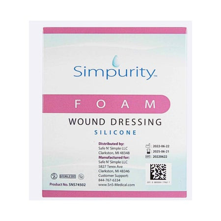Safe N Simple - Sns74536 - Simpurity Silicone Foam, No Border, 6 X - Box/12