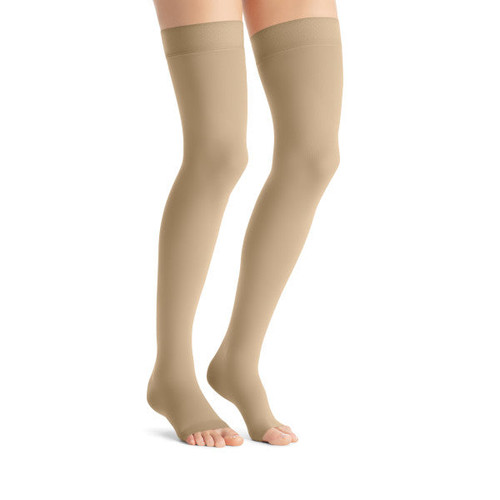 Bsn Medical - Jobst Opaque - 115550 - Compression Stocking Thigh High Large Beige Open Toe - Pair